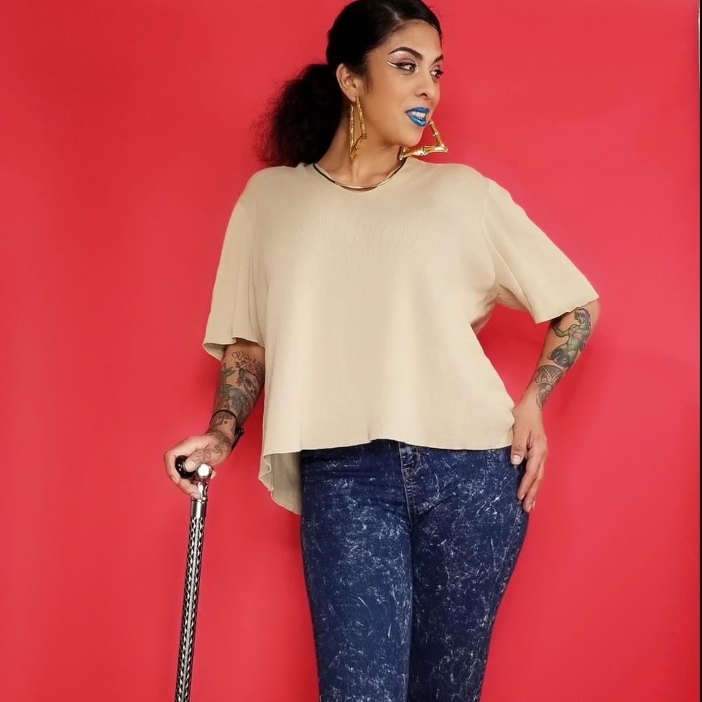 Low/high plus size sweater top.